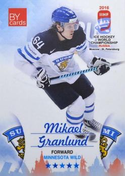 2016 BY Cards IIHF World Championship (Unlicensed) #FIN-022 Mikael Granlund Front