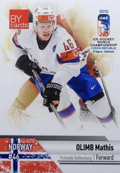 2015 BY Cards IIHF World Championship (Unlicensed) #NOR-13 Mathis Olimb Front