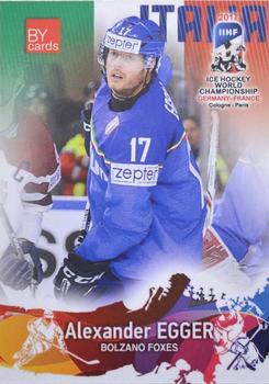2017 BY Cards IIHF World Championship  (unlicensed) #ITA/2017-05 Alexander Egger Front