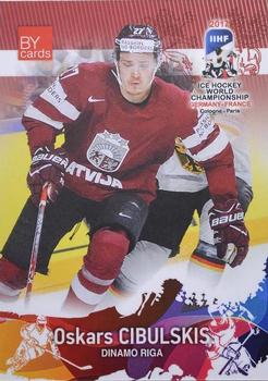 2017 BY Cards IIHF World Championship #LAT/2017-06 Oskars Cibulskis Front