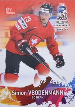 2017 BY Cards IIHF World Championship #SUI/2017-16 Simon Bodenmann Front