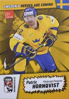 2018 BY Cards IIHF World Championship (Unlicensed) #SWE/2018-22 Patric Hornqvist Front