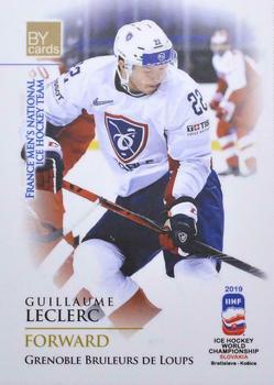 2019 BY Cards IIHF World Championship #FRA/2019-37 Guillaume Leclerc Front