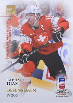 2019 BY Cards IIHF World Championship  (unlicensed) #SUI/2019-28 Raphael Diaz Front