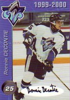 1999-00 Cartes, Timbres et Monnaies Sainte-Foy Rimouski Oceanic (QMJHL) Autographs #14 Ronnie Decontie Front