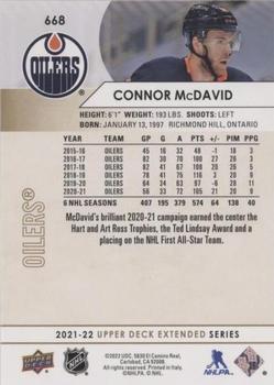 2021-22 Upper Deck - Silver Foil #668 Connor McDavid Back