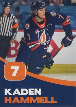 2021-22 Kamloops Blazers (WHL) #NNO Kaden Hammell Front