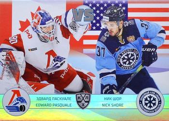 2021-22 Sereal KHL The 14th Season Collection - 2022 Olympic Games Double Vs #OG-VS-029 Edward Pasquale / Nick Shore Front