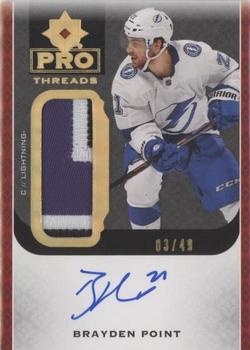 2020-21 Upper Deck Ultimate Collection - 2019-20 Upper Deck Ultimate Collection Update: Pro Threads #PT-BP Brayden Point Front