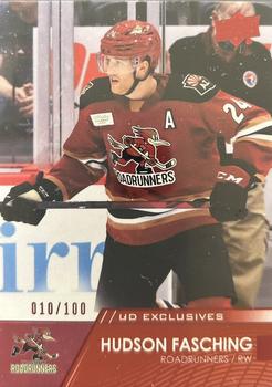 2021-22 Upper Deck AHL - Exclusives #100 Hudson Fasching Front