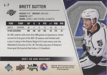 2021-22 Upper Deck AHL - Captains Red #L-7 Brett Sutter Back
