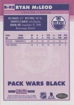 2020-21 O-Pee-Chee Platinum - Retro Rainbow Black Pack Wars #R-95 Ryan McLeod Back