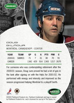 2001-02 Be a Player Update - 2001-02 Parkhurst Update #382 Doug Gilmour Back