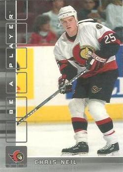 2001-02 Be a Player Update - 2001-02 Be A Player Memorabilia Update #325 Chris Neil Front