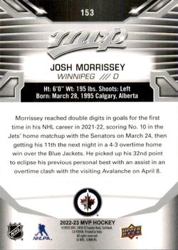 2022-23 Upper Deck MVP - Silver Script #153 Josh Morrissey Back