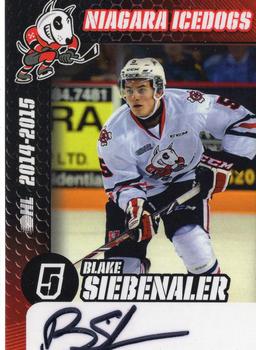 2014-15 Niagara IceDogs (OHL) Autographs #NNO Blake Siebenaler Front