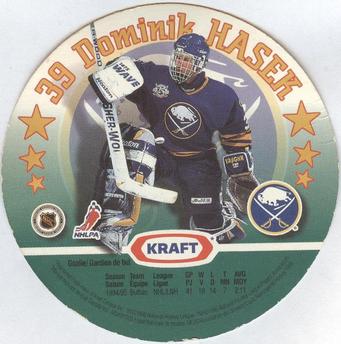 1995-96 Kraft - Kraft Peanut Butter All-Stars Discs #NNO Dominik Hasek  Back