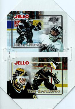 1995-96 Kraft - Jell-O Gelatin Crease Keepers Mini Size Uncut Panels #NNO Kelly Hrudey / Tom Barrasso Front