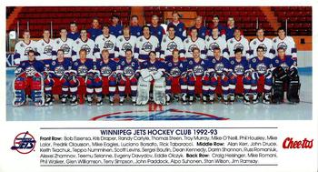 1992-93 Cheetos Winnipeg Jets #NNO Winnipeg Jets Front