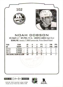 2022-23 O-Pee-Chee #102 Noah Dobson Back