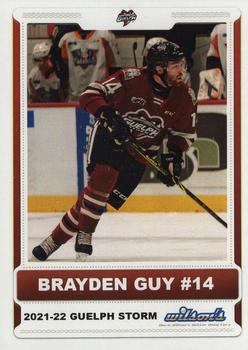 2021-22 Guelph Storm (OHL) #NNO Brayden Guy Front