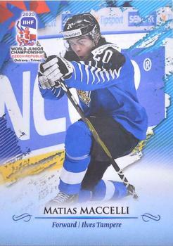 2020 BY Cards IIHF U20 World Championship (Unlicensed) #FIN/U20/2020-16 Matias Maccelli Front