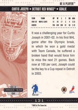 2002-03 Be a Player Memorabilia - Toronto Fall Expo 2002 #131 Curtis Joseph Back