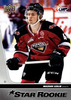 2021-22 Upper Deck CHL #409 Mazden Leslie Front