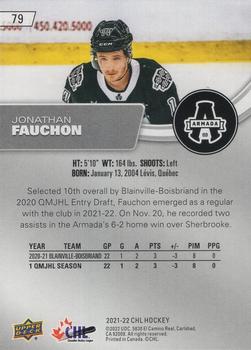 2021-22 Upper Deck CHL - High Gloss #79 Jonathan Fauchon Back