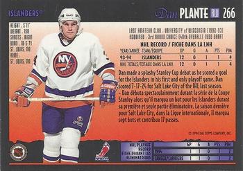 1994-95 O-Pee-Chee Premier #266 Dan Plante Back