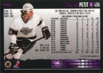 1994-95 O-Pee-Chee Premier #406 Michel Petit Back