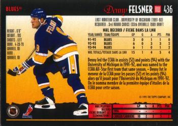 1994-95 O-Pee-Chee Premier #436 Denny Felsner Back
