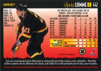 1994-95 O-Pee-Chee Premier #442 Jyrki Lumme Back