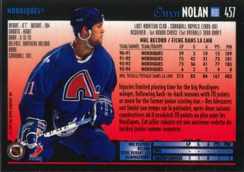 1994-95 O-Pee-Chee Premier #457 Owen Nolan Back