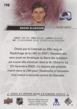 2022-23 Upper Deck - French (Variante Française) #746 Oskar Olausson Back