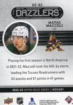 2022-23 Upper Deck - Dazzlers Green #DZ-82 Matias Maccelli Back