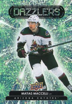 2022-23 Upper Deck - Dazzlers Green #DZ-82 Matias Maccelli Front