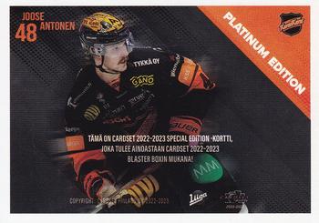 2022-23 Cardset Finland - Limited Edition #NNO Joose Antonen Back