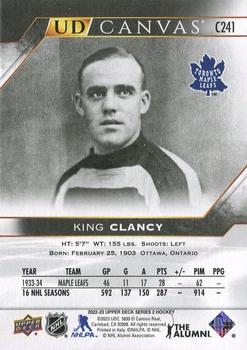 2022-23 Upper Deck - UD Canvas Black & White #C241 King Clancy Back
