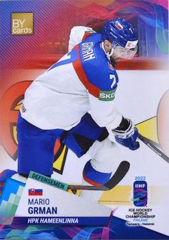 2022 BY Cards IIHF World Championship #SVK/2022-06 Mario Grman Front