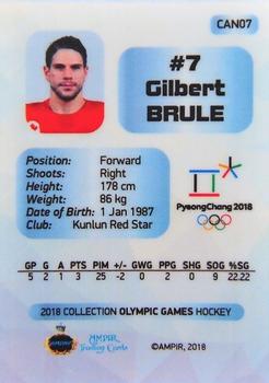 2018 AMPIR Olympic Games (Unlicensed) #CAN07 Gilbert Brule Back