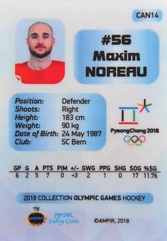 2018 AMPIR Olympic Games (Unlicensed) #CAN14 Maxim Noreau Back