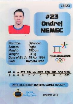 2018 AMPIR Olympic Games (Unlicensed) #CZE23 Ondrej Nemec Back
