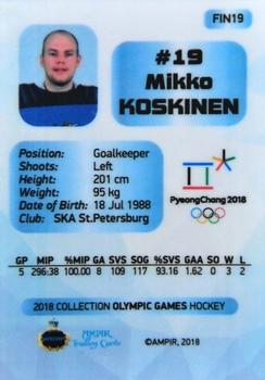2018 AMPIR Olympic Games (Unlicensed) #FIN19 Mikko Koskinen Back