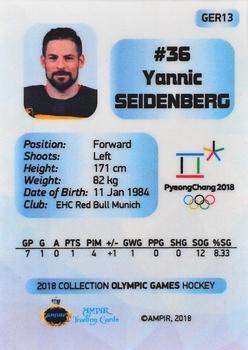 2018 AMPIR Olympic Games (Unlicensed) #GER13 Yannic Seidenberg Back