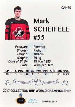 2016-17 AMPIR IIHF World Championship #CAN20 Mark Scheifele Back