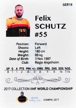2016-17 AMPIR IIHF World Championship #GER19 Felix Schutz Back