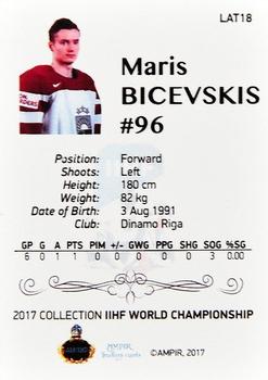 2016-17 AMPIR IIHF World Championship #LAT18 Maris Bicevskis Back