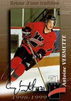 1998-99 Quebec Remparts (QMJHL) - Autographs #NNO Antoine Vermette Front