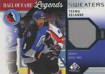 2021-22 SP Game Used - HOF Legends Sweaters #HOF-TS Teemu Selanne Front